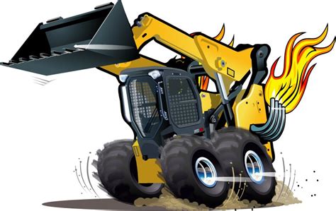 demolition skid steer cartoon|Cartoon Skid Steer Vector Images (over 110) .